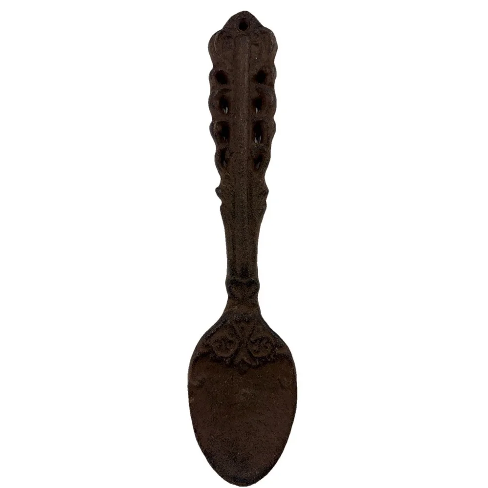Vintage Cast Iron Decorative Spoon Wall Hanging Rustic‎ Kitchen Decor 11